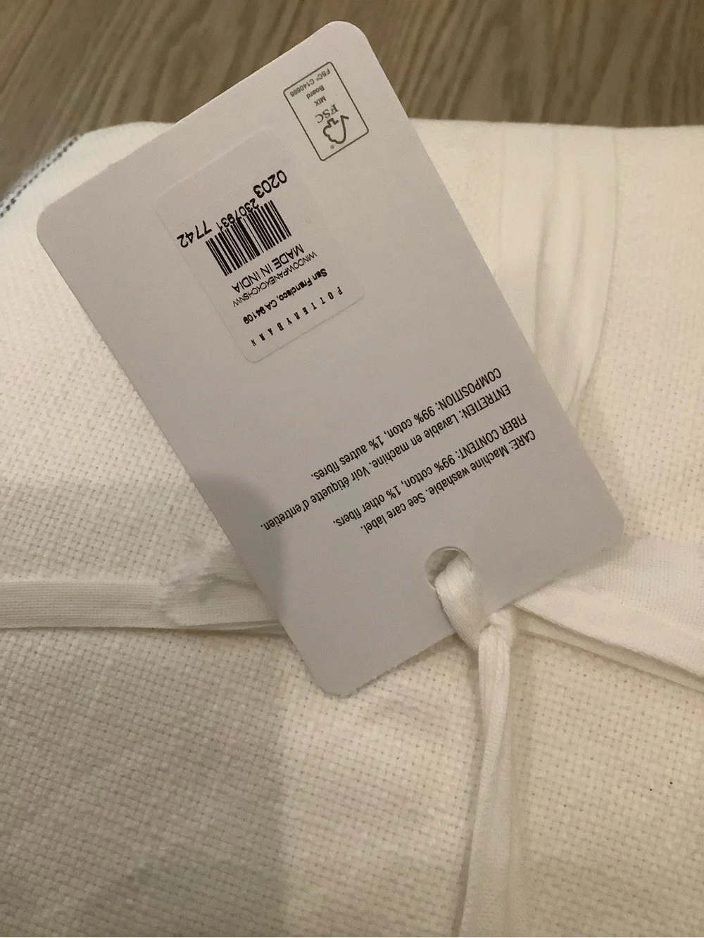 NWT Pottery Barn Windowpane king duvet cover❤️❤️❤️❤️